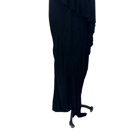 Rickie Freeman For Teri Jon Dress Formal Gown Ruffle Off-Shoulder Black Size 6 - Picture 4 of 13